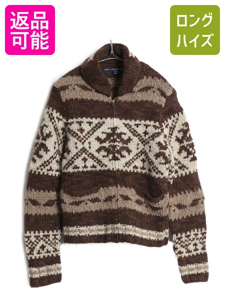 【7/21 400円OFFクーポン&times;ポイント5倍】 ラルフローレン フルジップ ショールカラー カウチン ニット セーター レディース S 古着 ポロ スポーツ ウール ノルディック カーディガン| 中古 POLO SPORT RALPH LAUREN 前開き ニットカーディガン ニットセーター 長袖ニット 長｜古着ヴィンテージショップLong his