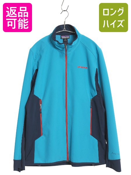 【4/12 24h限定777円OFFクーポン!】 パタゴニア アズ ハイブリッド ジャケット メンズ M 古着 16年製 ソフトシェル ストレッチ アウトドア フルジップ フリース ライナー 付き| 中古 Patagonia ハイネック ジャンパー ブルゾン ポーラテック ワンポイント ジップアップ シン