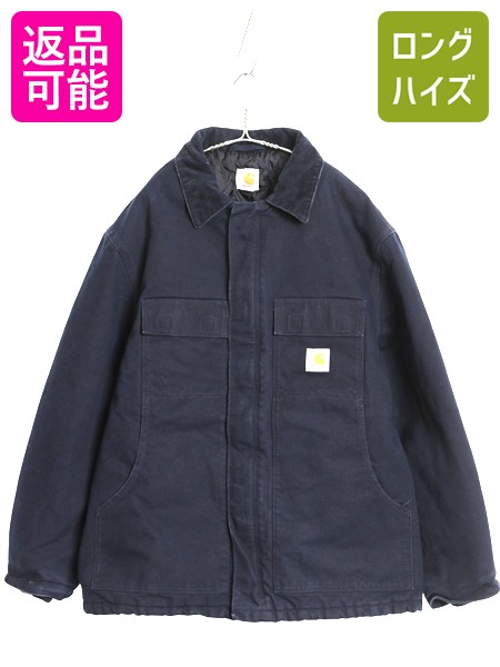 【4/15 25名様限定1000円OFFクーポン】 US企画 カーハート トラディショナル コート メンズ XL ワーク ダック ジャケット 中綿 キルティング ライナー ハーフ コート 大きいサイズ| 古着 中古 日本未発売 CARHARTT ブルゾン ジャンパー カバーオール ダックジャケット ワー