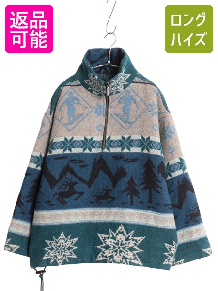 楽天市場】90's □ LLBEAN エルエルビーン フルジップ 総柄 フリース