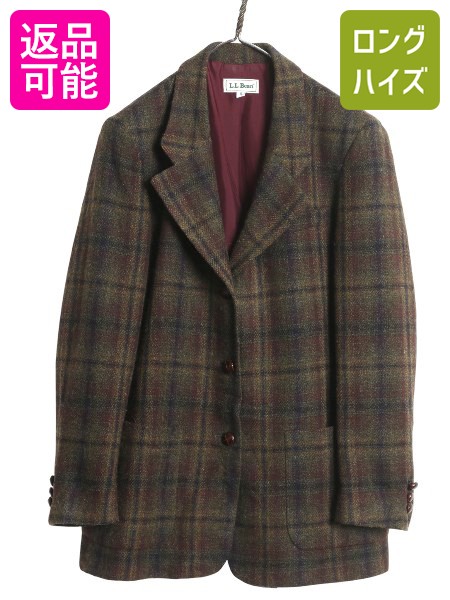LLBean ヘリンボーン ウールテーラードジャケット PRIMALOFT 美品 n-dcd23y25n030.jpg