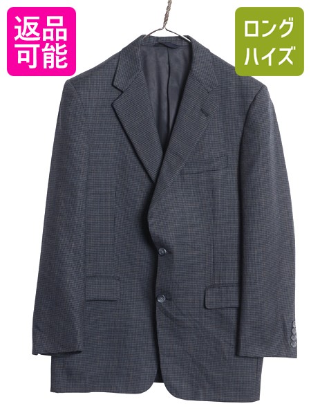 【4/9 最大半額セール×ポイント5倍】 デッドストック USA製 バーバリー ロンドン テーラード ジャケット メンズ M 程 新品 ウール カシミヤ ブレザー 千鳥格子 チェック 紺 高級| 新古品 未使用 BURBERRY LONDON アメリカ製 ユニオンメイド カシミア テーラードジャケット 19,800円