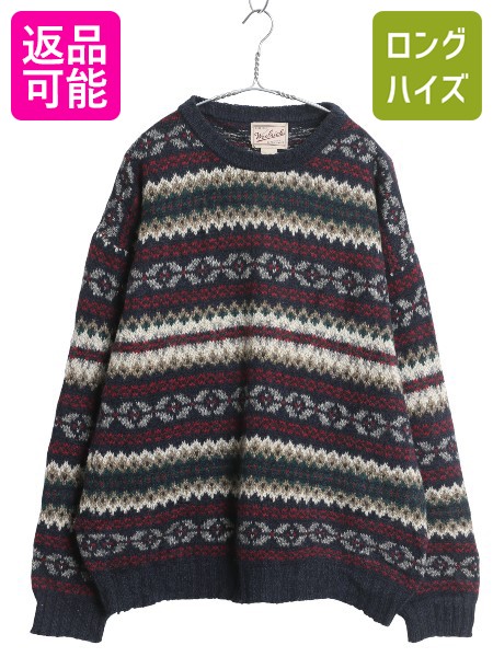 楽天市場】手編み 90's オールド □ ウールリッチ ノルディック 総柄