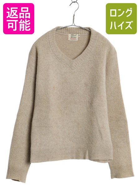 楽天市場】60's~ ☆ Unknown Vネック 毛長 モヘア ニット セーター (L