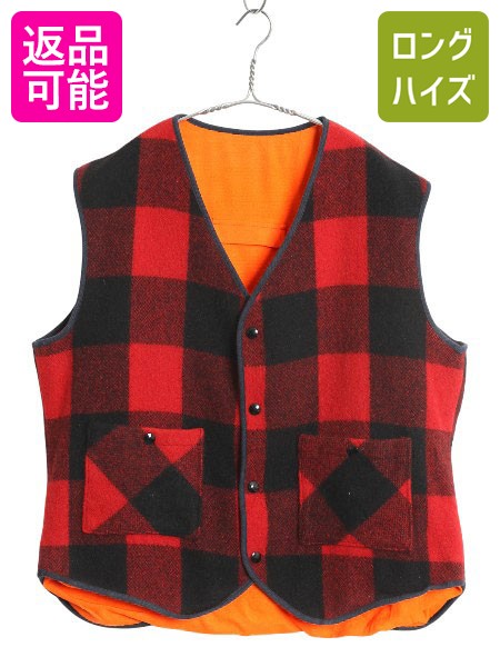楽天市場】ウールリッチ フルジップ チェック ウール ベスト メンズ M