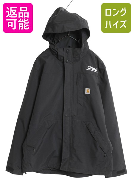 【4/12 24h限定777円OFFクーポン!】 US企画 カーハート ショアライン ジャケット メンズ M 古着 ブルゾン ナイロン マウンテンパーカー フード付き フルジップ ワーク 廃盤 黒| 中古 ブラック 日本未発売 CARHARTT 企業物 マンパ パーカー ナイロンジャケット レインジャケ