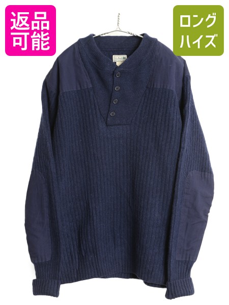 楽天市場】80s USA製 エルエルビーン ヘンリーネック コットン ニット