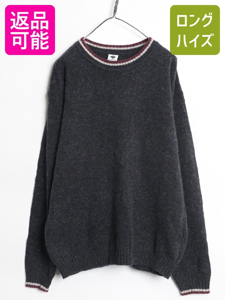 【7/24 400円OFFクーポン&times;ポイント5倍】 00s コロンビア ニット セーター メンズ L 古着 オールド アウトドア シェットランド ウール クルーネック ミドルゲージ シンプル ゆったり| 中古 00's 00年代 COLUMBIA ニットセーター 長袖ニット 長袖セーター ウールニット ウー｜古着ヴィンテージショップLong his