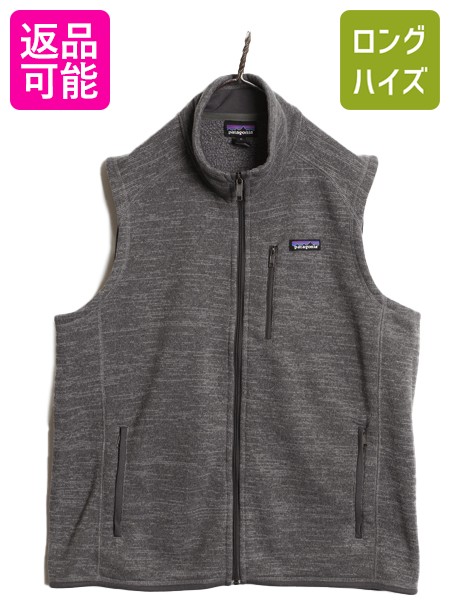 【4/9 最大半額セール×ポイント5倍】 パタゴニア ベターセーター ベスト メンズ XL / 18年製 フリース セーター 前開き フルジップ アウトドア ハイネック 重ね着 大きいサイズ| 古着 中古 Patagonia フリースベスト ニット ノースリーブ ジレ ジップアップ 裏起毛 ワンポ