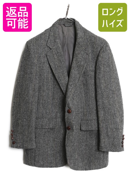 90s イタリア製 カシミヤ ウール ツイード テーラードジャケット 2way n-jad21y26n100.jpg