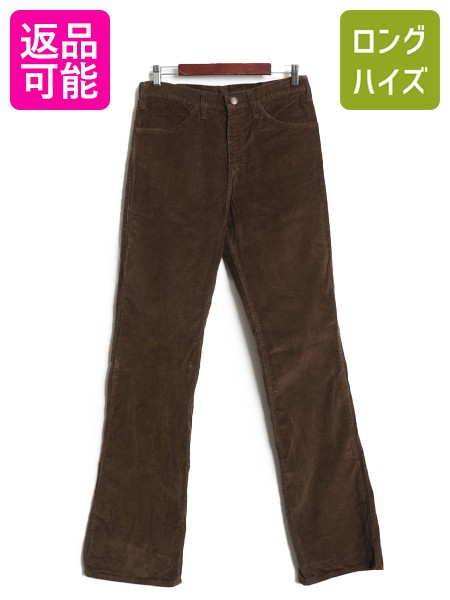 【4/9 最大半額セール×ポイント5倍】 80s JCペニー ブーツカット コーデュロイ パンツ 実寸 32 36 ヴィンテージ 細畝 ノータック ボトムス スラックス ブラウン 42 タロン 濃茶| 中古 80's 80年代 ビンテージ JCPENNEY コーズ コーデュロイパンツ フレアパンツ トラウザー