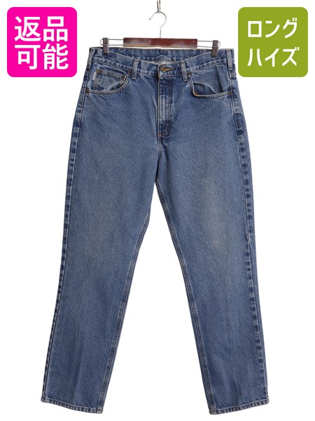 【4/16 マラソン限定クーポン×P5倍!】 US企画 カーハート デニム パンツ メンズ 34 32 古着 ワーク テーパード ジーンズ ジーパン 5ポケット ヘビーウェイト ボトムス ゆったり| 中古 日本未発売 CARHARTT B18 デニムパンツ コットンパンツ Gパン トラウザー コットン ワン