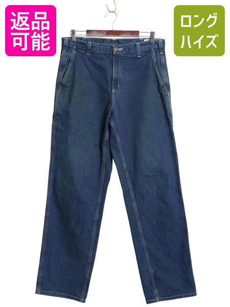 【7/22 400円OFFクーポン&times;ポイント5倍】 US企画 カーハート デニム ペインター パンツ メンズ 32 32 / ワーク ストレート ジーパン ジーンズ ボトムス ワンポイント ミドルウェイト| 古着 中古 日本未発売 CARHARTT ペインターパンツ ワークパンツ デニムパンツ コットンパ｜古着ヴィンテージショップLong his