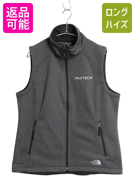 【4/15 25名様限定1000円OFFクーポン】 US企画 ノースフェイス WIND WALL ソフトシェル ベスト レディース L / アウトドア フルジップ ストレッチ 裏 フリース 前開き 重ね着 企業| 古着 中古 The North Face 日本未発売 企業物 ハイネック スムース ジップアップ ノースリ