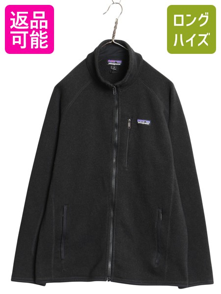【7/30 24h限定777円OFFクーポン!】 パタゴニア ベターセーター ジャケット メンズ Ｍ / 古着 15年製 フリース セーター フルジップ ブルゾン ハイネック アウトドア ブラック| 古着 中古 黒 Patagonia フリースジャケット ニット ジャンパー ジップアップ 前開き ワンポイ｜古着ヴィンテージショップLong his 8,250円