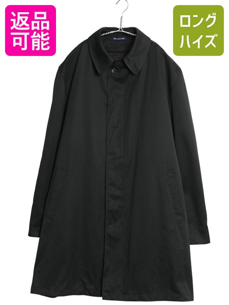 【4/12 24h限定777円OFFクーポン!】 00s チャップス ラルフローレン ステンカラー コート メンズ M 古着 オールド ポロ 中綿 ライナー付き ハーフコート バルマカーン 黒 無地| 中古 ブラック 00’s 00年代 CHAPS POLO RALPH LAUREN ステンカラーコート バルマカーンコート