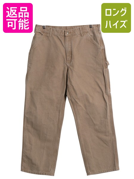 【4/7 最大半額セール×ポイント5倍】 US企画 カーハート ウォッシュド ダック ペインター パンツ メンズ 36 30 / ワーク ストレート ヘビーウェイト ボトムス シンプル ブラウン| 古着 中古 CARHARTT 日本未発売 B11 ペインターパンツ ワークパンツ ダックパンツ ワンポイ