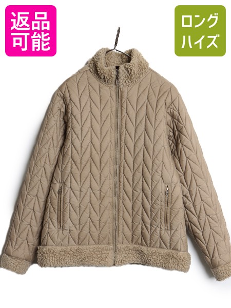 【4/14 25名様限定1000円OFFクーポン】 00s USA製 パタゴニア キルテッド シェブロン ジャケット レディース L / 02年製 オールド 中綿 キルティング ナイロン ジャケット パイル| 古着 中古 00’s 00年代 PATAGONIA アメリカ製 アウトドア ボア フリース 切替 ナイロンジャ