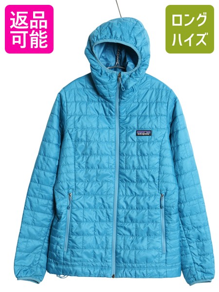 パタゴニア ナノ パフ フーディ レディース XS 19年製 アウトドア 中綿 キルティング ジャケット パッカブル ブルゾン パーカー フルジップ| 古着 中古 PATAGONIA NANO PUFF 中綿ジャケット キルティングジャケット ナイロン ジャンパー ハイネック フード ジップアップ USED