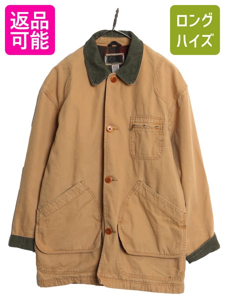 【7/25 48h限定10%OFFクーポン!】 エルエルビーン ダック ハンティング ジャケット メンズ M / アウトドア カバーオール フィールド ハーフ コート フランネル ライナー付き| 古着 中古 LLBEAN LLビーン コットン ハンティングジャケット ハーフコート ブルゾン ジャンパー|古着ヴィンテージショップLong his