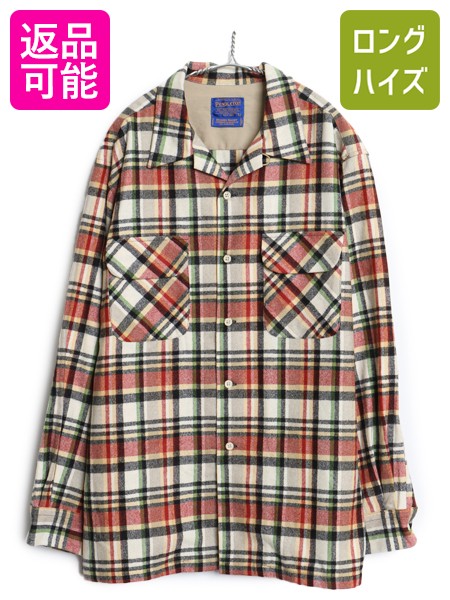 楽天市場】50s USA製 □ ペンドルトン チェック オープンカラー 長袖