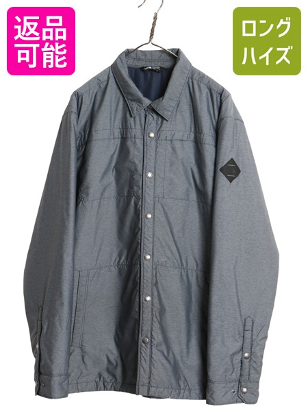 【4/12 24h限定777円OFFクーポン!】 US企画 ノースフェイス 中綿 キルティング ナイロン ジャケット メンズ XL アウトドア シャツ タイプ ブルゾン ワンポイント 大きいサイズ| 古着 中古 The North Face 日本未発売 ジャンパー ナイロンジャケット 中綿ジャケット シャツジ