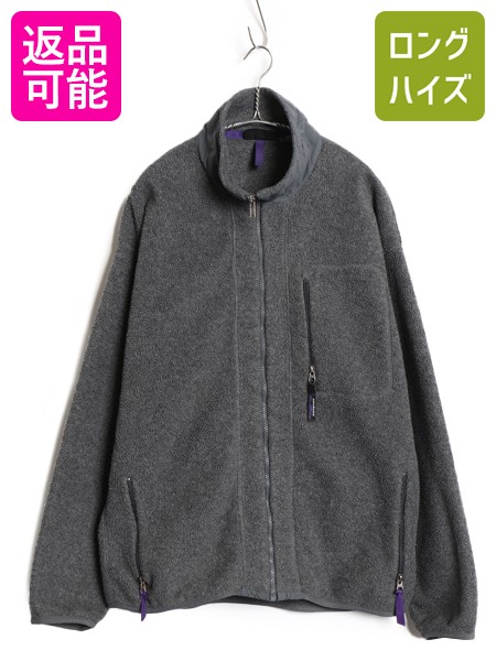【4/18 ご愛顧感謝デーポイントUP!】 雪なし 90s USA製 ★ パタゴニア シンチラ ジャケット メンズ L / 93年製 オールド フルジップ フリース ブルゾン アウトドア 廃盤 無地 灰| 古着 中古 90's 90年代 アメリカ製 米国製 雪無し フリースジャケット ハイネック ジャンパー