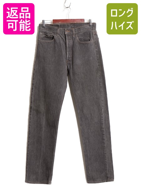 【4/18 ご愛顧感謝デーポイントUP!】 90s USA製 ★ リーバイス 501 先染め ブラック デニム パンツ メンズ 32 34 古着 オールド ジーンズ ジーパン ストレート ボタンフライ 黒| 中古 アメリカ製 90年代 90's Levi's 5ポケット デニムパンツ Gパン 赤タブ ボトムス ブラック
