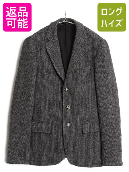 【7/24 400円OFFクーポン&times;P5倍】 ハリスツイード テーラード ジャケット メンズ S 程/ 古着 ブレザー ツイード ウール ヘリンボーン ストライプ トラッド シンプル 3ボタン| 中古 Harris Tweed TOPMAN テーラードジャケット ウールジャケット ツイードジャケット カジュア｜古着ヴィンテージショップLong his