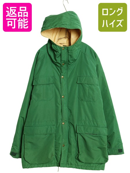 【7/24 400円OFFクーポン×ポイント5倍】 80s USA製 エルエルビーン 中綿 マウンテンパーカー ジャケット メンズ L ヴィンテージ アウトドア ナイロン ジャンパー ハーフ コート 緑| 古着 中古 80's 80年代 LLビーン LLBEAN アメリカ製 ビンテージ マンパ ハーフコート 中綿|古着ヴィンテージショップLong his