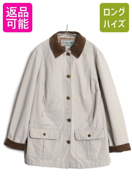 【4/9 最大半額セール×ポイント5倍】 00s エルエルビーン ハンティング ジャケット レディース S 古着 オールド カバーオール ハーフ コート フランネル チェック ライナー付き| 古着 中古 00's 00年代 LLBEAN LLビーン フィールド コットン ハンティングジャケット ハーフ
