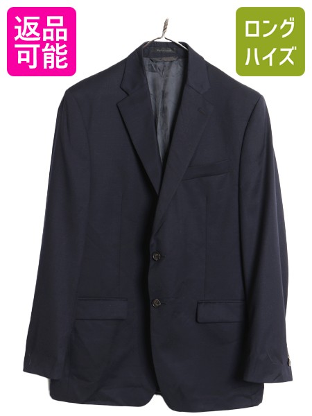【7/24 400円OFFクーポン&times;ポイント5倍】 デッドストック ローレン ラルフローレン テーラード ジャケット メンズ L 程 ポロ ブレザー ウール きれいめ シンプル トラッド ビジネス| 新品 新古品 未使用 POLO RALPH LAUREN テーラードジャケット ウールジャケット ライナー｜古着ヴィンテージショップLong his