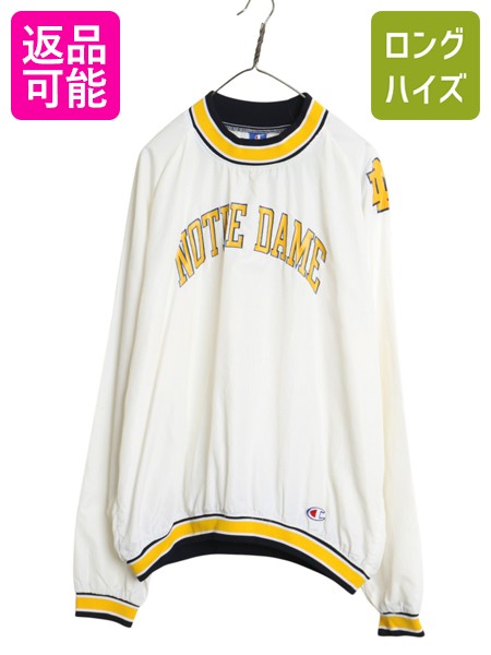 【4/12 24h限定777円OFFクーポン!】 80s USA製 チャンピオン カレッジ プリント ナイロン ジャケット メンズ XXL / ヴィンテージ ハイネック プルオーバー 大きいサイズ 青タグ| 古着 中古 80's 80年代 champion アメリカ製 2XL ビンテージ シャカシャカ ウィンドブレーカー