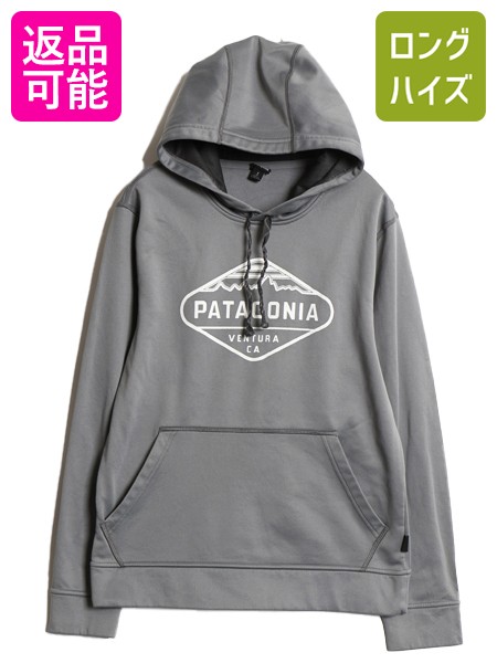 【4/18 ご愛顧感謝デーポイントUP!】 パタゴニア プリント フード パーカー メンズ S / 古着 17年製 ジャージ 素材 ストレッチ 裏 フリース スウェット トレーナー プルオーバー| 中古 Patagonia アウトドア スエット スムース プリントパーカー フードパーカー グラフィッ