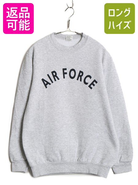 USA製 米軍実物 US AIR FORCE プリント スウェット メンズ XS 15年製 トレーナー 裏起毛 エアフォース ミリタリー 軍物 空軍 霜降り グレー| 古着 中古 USAF アメリカ製 米国製 スエット スウェットトレーナー プリントスウェット ロゴスウェット トレーニング クルーネック｜古着ヴィンテージショップLong his