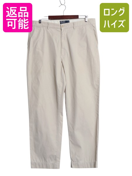 【4/9 最大半額セール×ポイント5倍】 90s ポロ ラルフローレン コットン チノ パンツ メンズ 36 30 古着 オールド スラックス チノパン ストレート ノータック アーミー タイプ | 中古 90年代 POLO RALPH LAUREN ポロチノ チノパンツ コットンパンツ タックなし 5ポケット