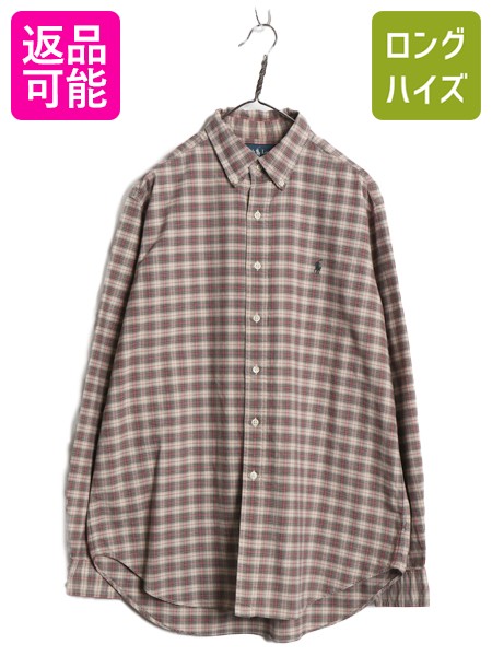 【4/8 最大半額セール×ポイント5倍】 00s ラルフローレン チェック 長袖 ボタンダウン シャツ メンズ L 古着 オールド ポロ コットン 長袖シャツ オックスフォード マルチカラー| 中古 00's 00年代 POLO RALPH LAUREN コットンシャツ チェックシャツ ボタンダウンシャツ B