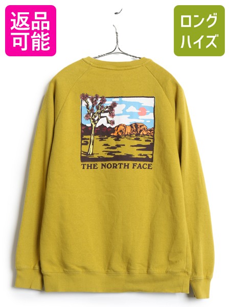 【4/9 最大半額セール×ポイント5倍】 ノースフェイス 両面 プリント スウェット レディース S / 古着 アウトドア トレーナー クルーネック 裏起毛 グラフィック アート イラスト| 中古 The North Face スエット スウェットシャツ プリントスウェット ロゴスウェット ワンポ
