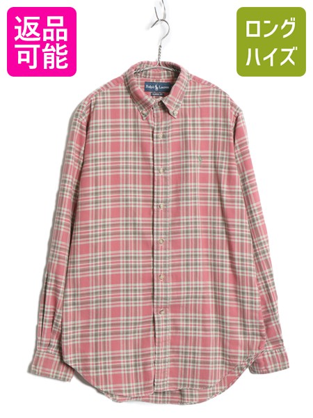 【4/8 最大半額セール×ポイント5倍】 00s ラルフローレン チェック フランネル ボタンダウン シャツ メンズ M オールド ポロ ワンポイント ネルシャツ 長袖シャツ マルチカラー| 古着 中古 00's 00年代 POLO RALPH LAUREN ネル フランネルシャツ チャックシャツ BD カジュ