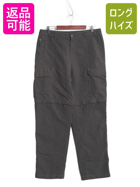 【4/9 最大半額セール×ポイント5倍】 US企画 ノースフェイス 2WAY ナイロン カーゴ コンバーチブル パンツ メンズ L 古着 アウトドア ショートパンツ ロングパンツ ワンポイント| 中古 日本未発売 The North Face パラマウント ショーツ ロング ハーフパンツ ナイロンパン