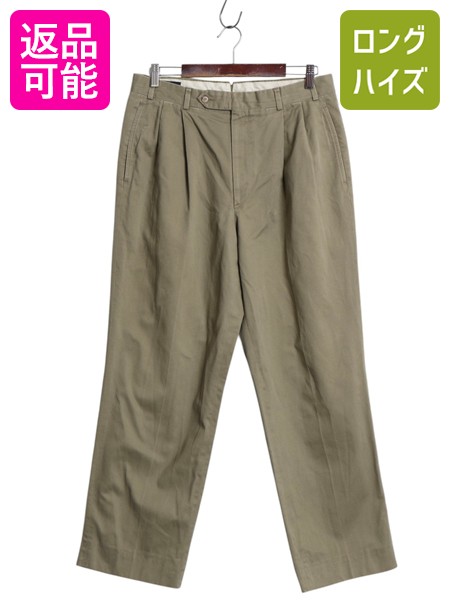 【4/16 マラソン限定クーポン×P5倍!】 90s USA製 ブルックスブラザーズ コットン チノ パンツ メンズ 実寸 33 29 オールド ツータック スラックス ストレート チノパン ボトムス| 古着 中古 90年代 Brooks Brothers アメリカ製 チノパンツ ストレートパンツ コットンパンツ