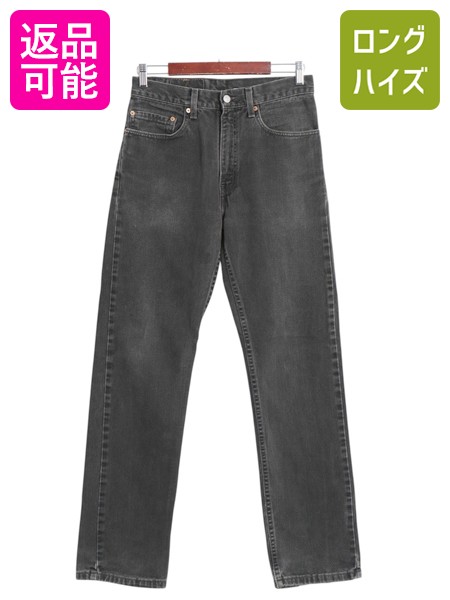 【4/20 48h777円OFFクーポン×P4倍】 00s USA製 リーバイス 505 ブラック デニム パンツ メンズ 31 32 オールド ジーンズ ジーパン Gパン スリム ストレート ボトムス 黒 赤タブ| 古着 中古 00's 00年代 Levi's Levis アメリカ製 デニムパンツ ブラックデニム ブラックジー 10,296円