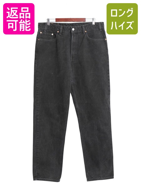 【7/24 400円OFFクーポン&times;P5倍】 00s USA製 リーバイス 550 ブラック デニム パンツ メンズ 38 34 / オールド リラックス フィット テーパード ジーンズ ジーパン 赤タブ 黒| 古着 中古 00&rsquo;s 00年代 アメリカ製 米国製 Levis Levi&rsquo;s USA Gパン ブラックジーンズ デニムパ｜古着ヴィンテージショップLong his