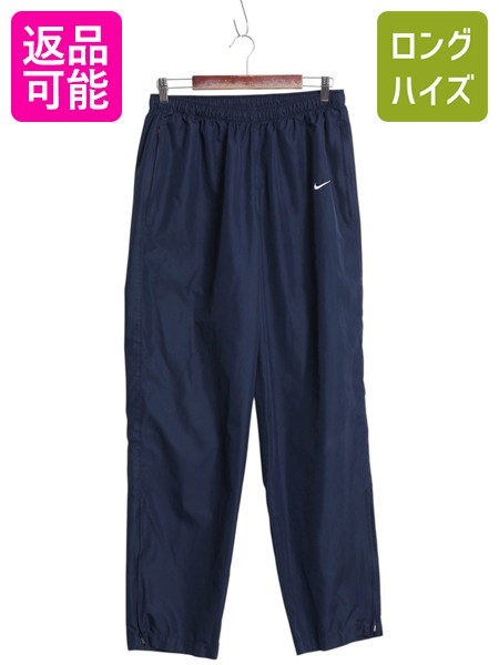 00s ナイキ ナイロン トラック パンツ メンズ L / オールド ウォームアップ ポケット付き イージーパンツ スポーツ スウッシュ シンプル 紺| 古着 中古 00’s 00年代 NIKE ナイロンパンツ トラックパンツ ジョギング スウォッシュ ワンポイント ジム トレーニング ネイビー