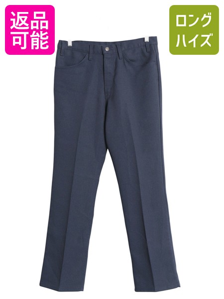 【7/22 400円OFFクーポン&times;ポイント5倍】 80s USA製 リーバイス ポリ フレア パンツ メンズ 34 34 ヴィンテージ スタプレ ブーツカット スラックス 517 SCOVILL ノータック ネイビー| 古着 中古 80年代 Levis STA-PREST アメリカ製 ビンテージ ボトムス センタープレス シワ｜古着ヴィンテージショップLong his