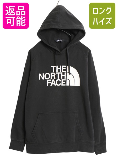 【4/18 ご愛顧感謝デーポイントUP!】 ノースフェイス プリント スウェット フード パーカー レディース L / 古着 アウトドア プルオーバー トレーナー 裏起毛 シンプル ブラック| 中古 黒 The North Face スエット スウェットパーカー プリントパーカー フードパーカー ロゴ