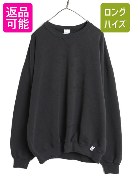 00s ラッセル 無地 スウェット メンズ レディース XXL / オールド トレーナー 前V 裏起毛 ワンポイント ブランク 大きいサイズ シンプル 黒| 古着 中古 ブラック 2XL 00's 00年代 RUSSELL スエット ソリッド スウェットシャツ オーバーサイズ 無地スウェット ゆったり USED 7,520円