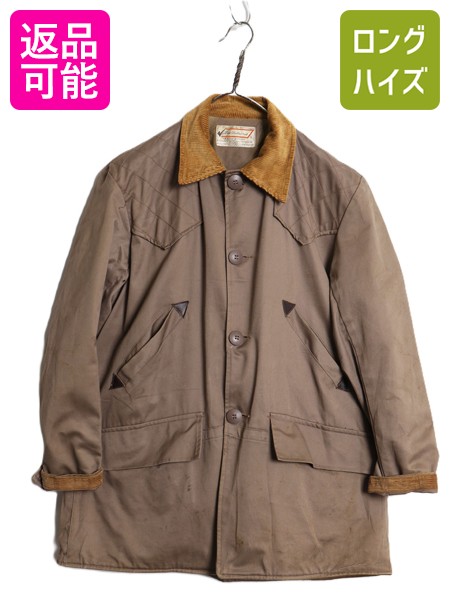 【7/22 400円OFFクーポン&times;ポイント5倍】 70s USA製 ★ シアーズ Ted Williams ハンティング ジャケット メンズ M 程 古着 ヴィンテージ アウトドア 襟コーデュロイ カバーオール 茶| 中古 70年代 70's ビンテージ SEARS ブルゾン ハンティングジャケット ジャンパー モカブ｜古着ヴィンテージショップLong his