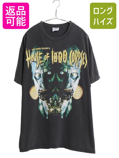 【7/30 24h限定777円OFFクーポン!】 00s ★ ロブゾンビ マーダーライドショー ムービー プリント Tシャツ メンズ XL / オールド 当時物 映画 ホワイトゾンビ メタル バンド 黒| 古着 中古 00年代 00's Rob Zombie White Zombie ブラック オフィシャル 半袖Tシャツ プリントT｜古着ヴィンテージショップLong his