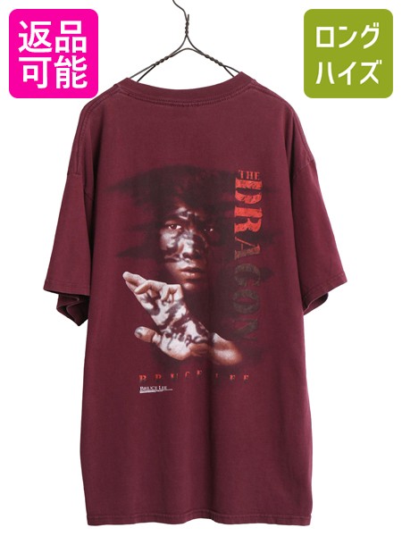 【7/30 24h限定777円OFFクーポン!】 90s 00s ★ ブルースリー イラスト プリント Tシャツ メンズ XL / 古着 オールド オフィシャル ムービー 映画 俳優 ドラゴン グラフィック| 中古 90年代 90's 00年代 00's 大きいサイズ BRUCE LEE 李小龍 燃えよドラゴン 死亡遊戯 ヘビー｜古着ヴィンテージショップLong his